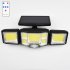 Solar LED Wall Lights  2500 Lumens  IP65 Waterproof  High Brightness  No Light Decay LED Solar Outdoor Sunlight Lamp For Home  Garden  Porch 192COB integrated