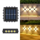 Solar LED Wall Lights With 2200mAh Solar Battery Dual Color LED Solar Outdoor Lights IP65 Waterproof Heat-resistant Solar Up And Down Sunlight Lamp For Home Garden [warm light]