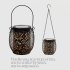 Solar Lanterns Outdoor Solar Lights For Outside With Warm Light IP65 Waterproof 2 in 1 Patio Solar Hanging Lights For Backyard Garden Halloween Christmas Rose