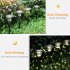 Solar  Lawn  Light Led Spotlight Integrated Outdoor Waterproof Ground Plug Colorful   Warm White Light Garden Light 4 piece