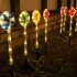 Solar Led Candy Cane Pathway Lamp 8 Modes Outdoor Lollipop Lights For Christmas New Year Holiday Decor Colorful
