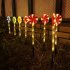 Solar Led Candy Cane Pathway Lamp 8 Modes Outdoor Lollipop Lights For Christmas New Year Holiday Decor Colorful