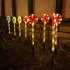 Solar Led Candy Cane Pathway Lamp 8 Modes Outdoor Lollipop Lights For Christmas New Year Holiday Decor red