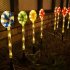 Solar Led Candy Cane Pathway Lamp 8 Modes Outdoor Lollipop Lights For Christmas New Year Holiday Decor red
