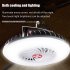 Solar Led Fan Tent Light Portable Outdoor Camping Light Night Market Lamp with Fan 1pc Battery