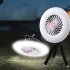 Solar Led Fan Tent Light Portable Outdoor Camping Light Night Market Lamp with Fan 1pc Battery