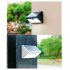 Solar Light 60 LEDs Waterproof Remote Control Wall Lamp for Outdoor Garden Wall Fence Yard Remote 60LED black warm light