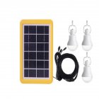 Solar Light Bulb Light Control Induction Household Wire-free Portable Emergency Lighting Charging Lamp 1 for 3 lamps