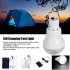 Solar Light Bulb With Solar Panel Outdoor Portable Rechargeable Camping Lights For Mountaineering Hiking 1pc