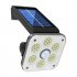 Solar Light Sensor Spotlight Waterproof Outdoor Adjustable Lamp for Garden Wall