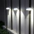 Solar Lights Outdoor LED Bright Lamp Waterproof Wall Light for Garden Decoration White light White shell