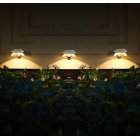 Solar Lights Outdoor LED Bright Lamp Waterproof Wall Light for Garden Decoration warm light_White shell