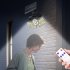 Solar Lights Outdoor Waterproof Motion Sensor Solar Powered Wall Lights For Patio Garage Backyard Porch Yard 120COB rectangular