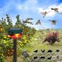 Solar Nocturnal Animal Alarm Detector Solar Infrared Motion Alarm Detector with RC Built in 13 Sound Effects N911S Red 
