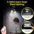 Solar Outdoor Lights 192COB Solar Powered Lights Waterproof Landscape Security Lamps For Yard Garden Driveway Pathway One piece round