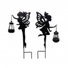 Solar Outdoors Lights Party Lamps Gardens Floor 2 Ground Insert 2 Lamps Iron Flower Fairy Lawns Light For Outside Garden Two pack