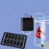 Solar Oxygen Pump Large Capacity Lithium Battery Silent Usb Charging Aquarium Fish Tank Air Pump Solar panel   black charge pump