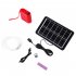 Solar Oxygen Pump Large Capacity Lithium Battery Silent Usb Charging Aquarium Fish Tank Air Pump Solar panel   black charge pump