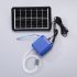 Solar Oxygen Pump Large Capacity Lithium Battery Silent Usb Charging Aquarium Fish Tank Air Pump Solar panel   black charge pump