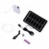 Solar Oxygen Pump Large Capacity Lithium Battery Silent Usb Charging Aquarium Fish Tank Air Pump Solar panel   black charge pump