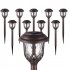 Solar Pathway Lights Outdoor 10 Pack Waterproof Auto On Off Outdoor Solar Lights For Yard Landscape Path Lawn Patio Walkway Brown   colorful