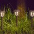 Solar Pathway Lights Outdoor 10 Pack Waterproof Auto On Off Outdoor Solar Lights For Yard Landscape Path Lawn Patio Walkway Black   warm light