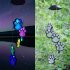 Solar Paw Print Wind Chime Light IP65 Waterproof Outdoor Wind Chimes Garden Lawn Yard Decor Gifts For Pet Lover Black shell 6 lamp holders