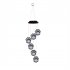 Solar Paw Print Wind Chime Light IP65 Waterproof Outdoor Wind Chimes Garden Lawn Yard Decor Gifts For Pet Lover Black shell 6 lamp holders