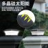 Solar Pillar Lamp LED Waterproof Gate Yard Light Simple Design Black ABS   PC Housing 3000K warm light