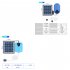 Solar Pond Aerator Solar Powered   USB Powered Pool Fish Tank Oxygenator Oxygen Aerator Home Pool Fish Tank model Blue 003