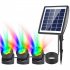 Solar Pond Lights  IP68 Waterproof Fountain Lights  LED RGB LED Underwater Spotlights Color Changing Submersible Fountain Lights For Garden Courtyard Aquarium T
