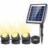 Solar Pond Lights  IP68 Waterproof Fountain Lights  LED RGB LED Underwater Spotlights Color Changing Submersible Fountain Lights For Garden Courtyard Aquarium T
