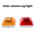 Solar Post Cap Lights  Solar Strobe Warning Light With Auto On Off IP54 Waterproof LED Solar Powered Fence Deck Light For Bridges  Ships  Garden red