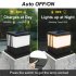 Solar Post Lights Outdoor  High Brightness Solar Powered Fence Post Cap Lights  Light Control 3 Color Adjustable  IP65 Waterproof For Garden  Patio  Porch Black