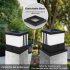 Solar Post Lights Outdoor  High Brightness Solar Powered Fence Post Cap Lights  Light Control 3 Color Adjustable  IP65 Waterproof For Garden  Patio  Porch Black
