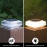 Solar Post Lights With 2 Light Modes Clear Lampshade IP65 Waterproof Solar Deck Fence Cap Light Warm Light Outdoor Square Street Lamp For Garden Patio Square tr