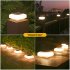 Solar Post Lights With 2 Light Modes Clear Lampshade IP65 Waterproof Solar Deck Fence Cap Light Warm Light Outdoor Square Street Lamp For Garden Patio Square tr