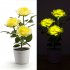 Solar Power 3 LED Rose Flower Lamp Landscape Night Light Sensor Lamp Home Decor blue