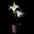 Solar Power Garden Light Waterproof Pink Lily Flower LED Lamp Decorative Pot Plant Lamp