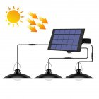 Solar Power Pendant Lights Outdoor Waterproof Energy Saving Yard Garden Garage Decoration Lamp three head