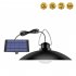 Solar Power Pendant Lights Outdoor Waterproof Energy Saving Yard Garden Garage Decoration Lamp one head