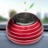 Solar Power Rotating Car Air Freshener Fragrance Dispenser Aromatherapy Diffuser Car Interior Ornament  Red 7237