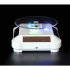 Solar Powered 360 Degree Rotating Display Stand with Colourful LED Light Turntable Display Stand for Jewelry Watch Ring Phone Decoration white