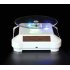 Solar Powered 360 Degree Rotating Display Stand with Colourful LED Light Turntable Display Stand for Jewelry Watch Ring Phone Decoration white