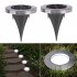 Solar Powered 4 LED Light Spots  5W Outdoor Waterproof Buried Light Garden Decoration Warm white
