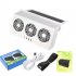 Solar Powered Car Exhaust Fan 3 Cooler 5000Rpm Solar Energy Cooling Vent Exhaust Fans Portable Air Vent Radiator black