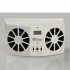 Solar Powered Car Window Air Vent Ventilator Cooling Fan White