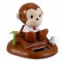 Solar Powered Dancing Cute Animal Monkey Pig Panda Dog Boy Girl Toys for Dashboard Desk Home Office Yellow