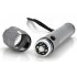 Solar Powered Flashlight with 75 Lumens and CREE XR E Q5 LED   A LED flashlight powered by the sun