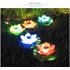 Solar Powered LED Flower Light Lotus Shape Floating Pond Garden Pool Lamp purple